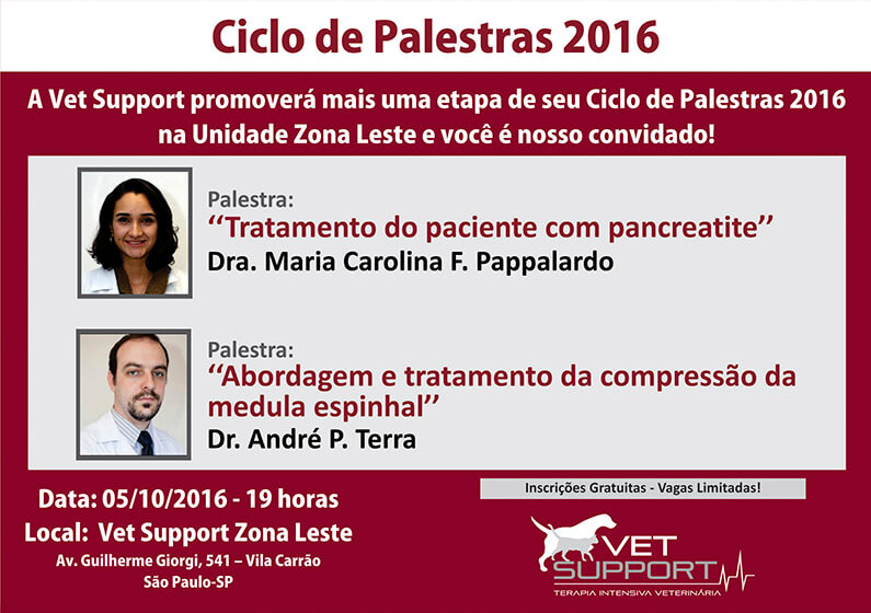 Ciclo de palestras Vet Support 2016